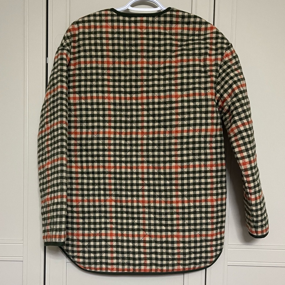 NWT Rachel Zoe Oversized Plaid Quilted Snap Down Wool Blend Jacket - Picture 8 of 11